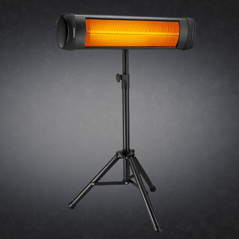 Încălzitor infraroșu cu suport și telecomandă 2500W | negru č.4