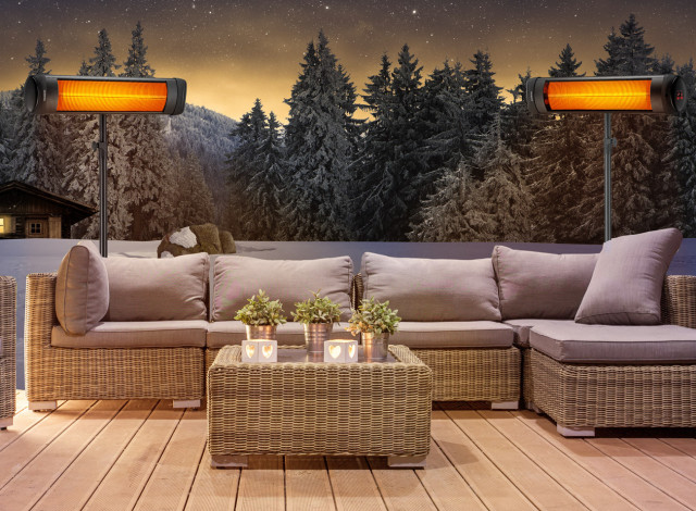 Încălzitor infraroșu cu suport și telecomandă 2500W | negru č.5