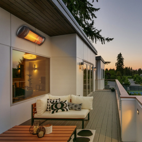 Încălzitor infraroșu cu suport și telecomandă 2500W | negru č.22