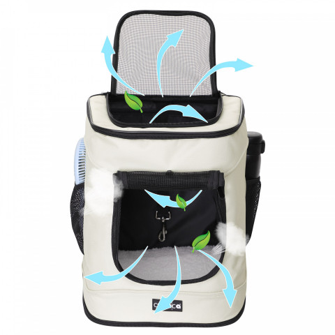 Rucsac de călătorie pentru animale de companie | bej č.5