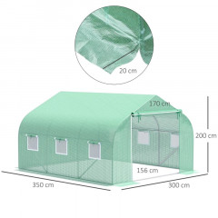 Solar de grădină 350 x 300 x 200 cm | verde č.3