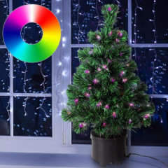 Arbore de Crăciun cu fibră optică | 9 efecte de lumină č.1