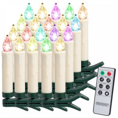 Lumânări de Crăciun pe brad 20 LED | colorate č.2
