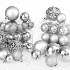 Decorațiuni de Crăciun Set 100 bucăți | argintiu č.2