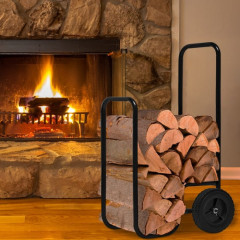 Cărucior pentru lemne de foc 56 x 45 x 105 cm  | negru č.1