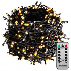 Ghirlandă luminoasă LED de Crăciun 20m cu telecomandă | alb cald 200 LED č.1
