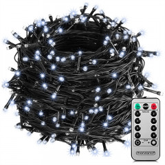 Ghirlandă luminoasă LED de Crăciun 20m cu telecomandă | alb rece 200 LED č.1