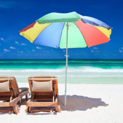 Umbrelă de plajă 160 cm | colorată č.1