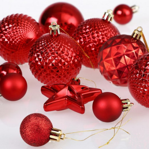 Decorațiuni de Crăciun Set 66 bucăți | roșu č.7