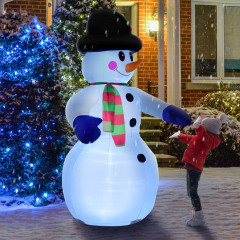 Om de zăpadă gonflabil XXL cu iluminare LED 240 cm | 20 LED