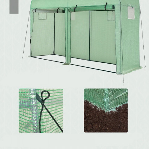 Seră de grădină 300 x 100 x 200 cm | verde č.3