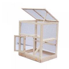 Cușcă din lemn pentru iepuri și rozătoare 75 x 60 x 90 cm č.2