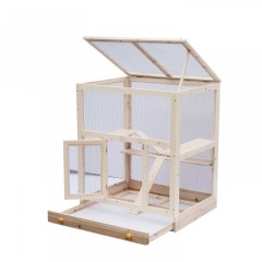 Cușcă din lemn pentru iepuri și rozătoare 75 x 60 x 90 cm č.3