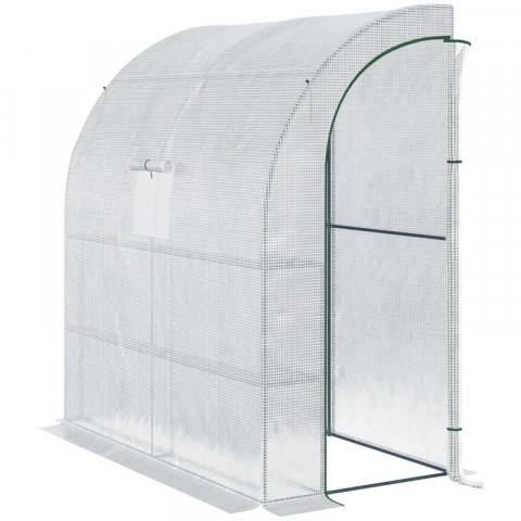 Solar de grădină cu două uși 200 x 100 x 215 cm | alb č.5