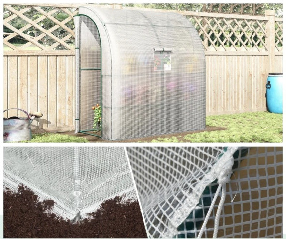 Solar de grădină cu două uși 200 x 100 x 215 cm | alb č.9