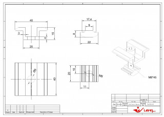 Fixare pe centru din aluminiu 35mm | set 20buc č.2