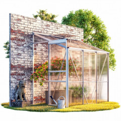 Seră laterală policarbonat aluminiu 3,65 m³ | 192 x 127 x 202 cm