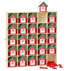 Advent calendar ,din lemn Căsuțe č.1