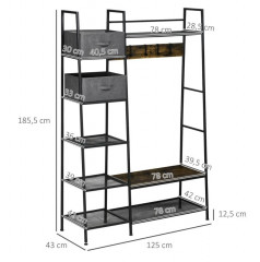 Suport pentru geci și jachete în design industrial č.3