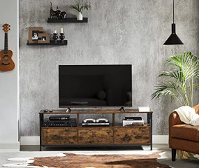 Masă TV rustică 40 x 147 x 50 cm | negru-maro Masă TV rustică 40 x 147 x 50 cm | negru-maro