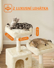 Ansamblu de joacă pentru pisici 55 x 45 x 143 cm | bej č.3