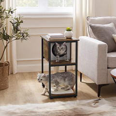 Casă rustică pentru pisică 59 x 36 x 67 cm | negru-maro č.2
