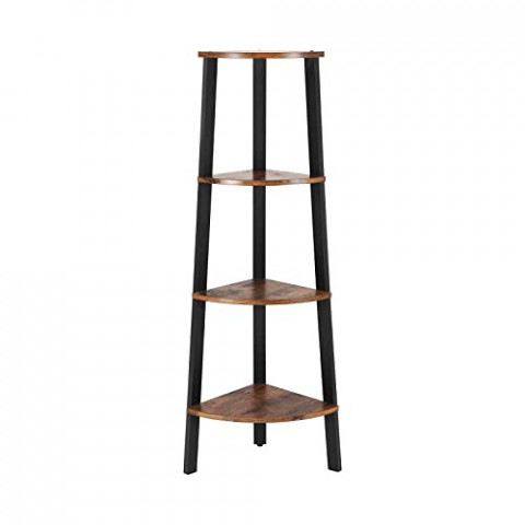 Raft de colț 4 polițe | maro, negru č.2