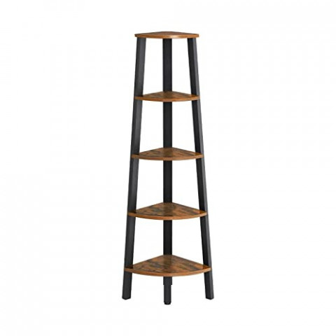 Raft de colț 5 polițe | maro, negru č.3