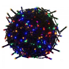 Instalație de Crăciun LED 5 m colorat 50 LED | cablu verde č.3