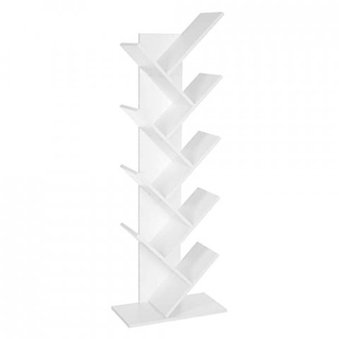 Raft decorativ, suport de cărți în formă de copac | alb č.2