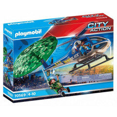 Playmobil 70569 Elicopter de poliție: Urmărire cu parașuta