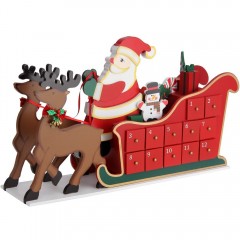 Advent calendar Reni cu sanie | lemn