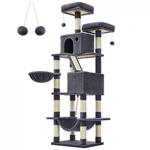 Ansamblu de joacă pentru pisici 60 x 50 x 206 cm | fumuriu č.2