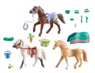 Playmobil Horses of Waterfall 71356 3 cai: Morgan, Quarter Horse și Shagya Arabian č.2