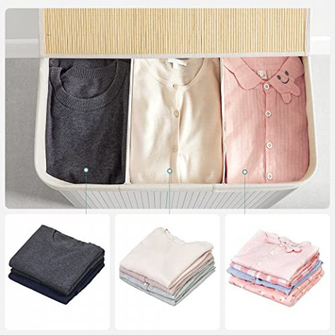 Coș de rufe cu 3 secțiuni 150 l | alb č.6