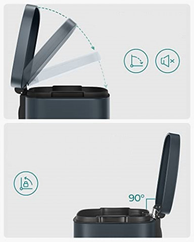 Coș de gunoi pentru bucătărie 30 l | gri fumuriu č.5