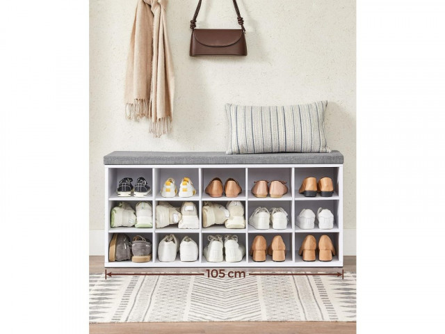 Pantofar tip banca 30 x 105 x 48cm | alb č.2