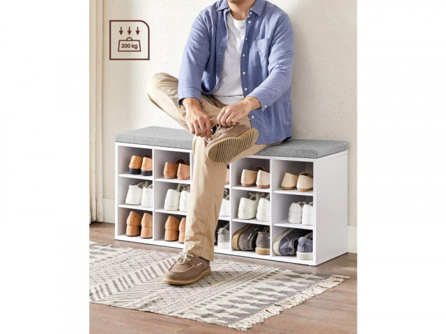 Pantofar tip banca 30 x 105 x 48cm | alb č.6