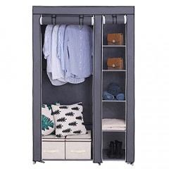 Dulap organizator din material textil 110 x 45 x 175 cm | gri č.3