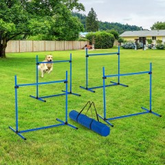 Obstacol de agilitate pentru câini 95 x 65 x 95 cm| albastru č.2