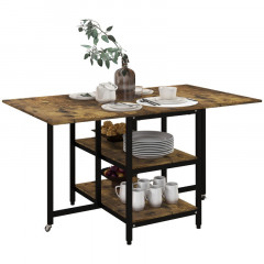 Masa extensibila 140 cm x 80 cm x 75 cm | maro