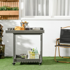 Dulap carucior de bucatarie mobil Berta | gri