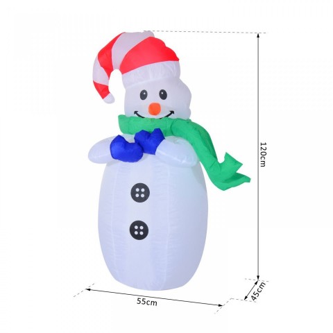 Om de zăpadă gonflabil cu iluminare LED 120 cm č.3