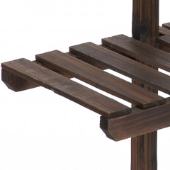 Suport mobil din lemn pentru flori 123,5 x 33 x 80 cm | maro č.3