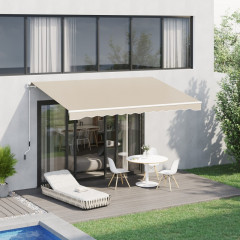 Marchiza/copertina retractabila manuala cu brat articulat 3,95 x 2,45 m | bej č.1