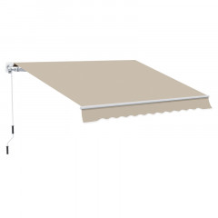 Marchiza/copertina retractabila manuala cu brat articulat 3,95 x 2,45 m | bej č.2