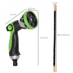 Furtun de gradina extensibil 22,5 m | negru + verde č.3