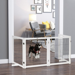 Grilaj reglabil pentru protectie copii 305 x 35,5 x 82 cm | alb+negru č.2