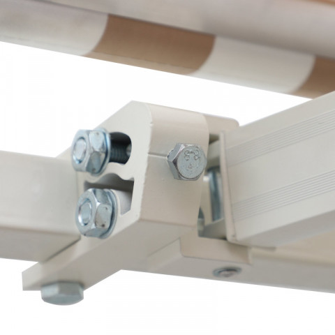 Marchiza/copertina retractabila manuala cu brat articulat 3 x 2,5 m | bej + alb č.5