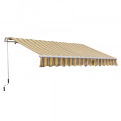 Marchiza/copertina retractabila manuala cu brat articulat 3,5 x 2,5 m | galben